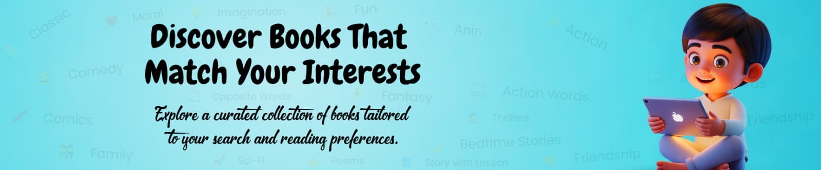 An image relateed to category for showing books like new arrival, recomended , fre books etc